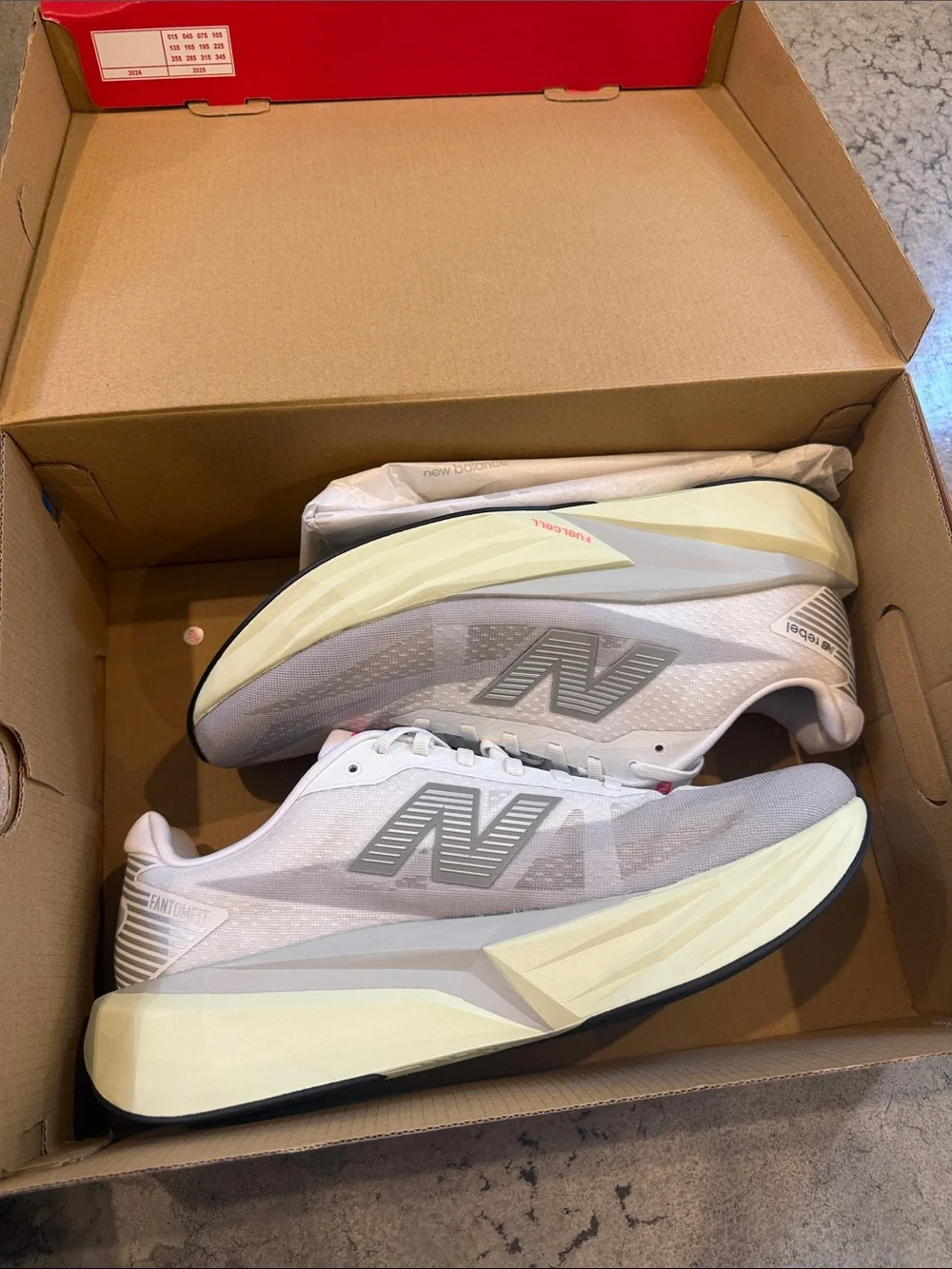 New Balance FuelCell Rebel v5 Shoes - Red and White